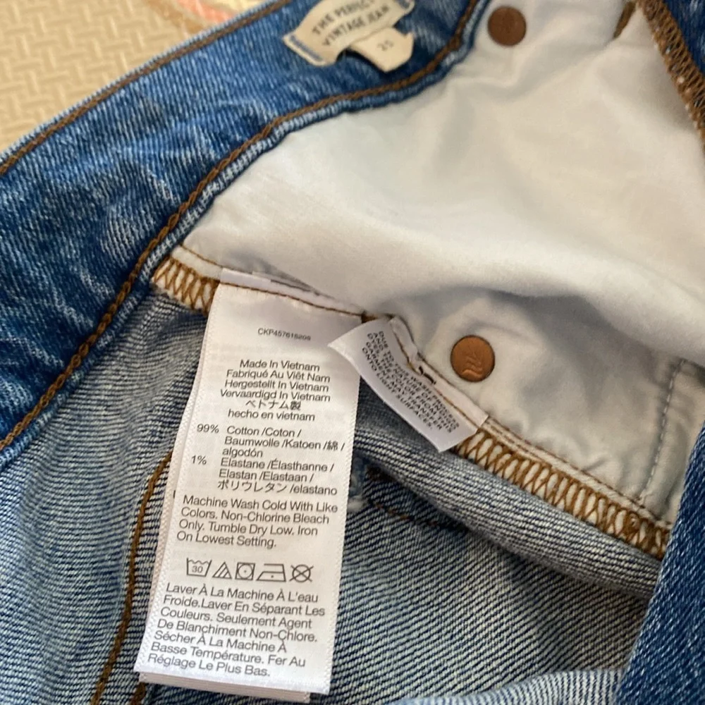 Madewell Perfect Vintage Jean Enmore Wash Raw Hem - Picture 8 of 11